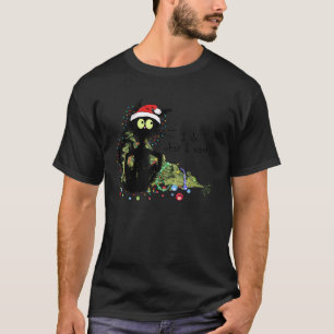 Jag vill ha en svart julklat Gräs Träd San T Shirt