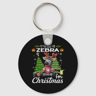 Jag vill ha en Zebra till julklapparna Julafton Co Nyckelring