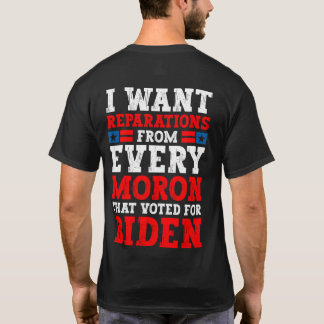 Jag vill ha ersättning från varje morgon som rösta t shirt