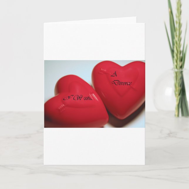 Jag vill ha ett skilsmässokort V (passande) Kort (Framsida)