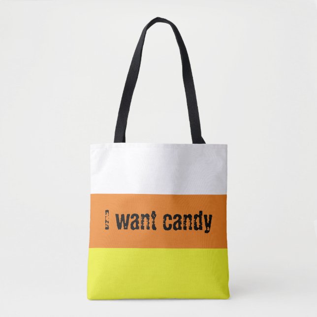 Jag vill ha godis Candy corn Tygkasse (Framsida)