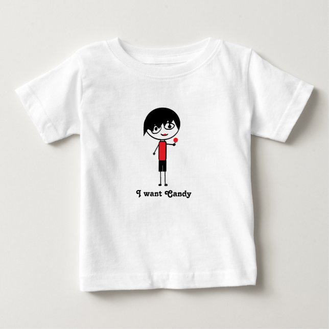 Jag vill ha godis-emo-killtshirt tee shirt (Framsida)
