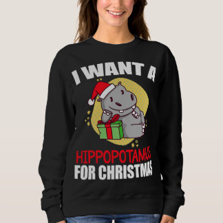 Jag vill ha hippopotamus christmas hippo pajama t shirt