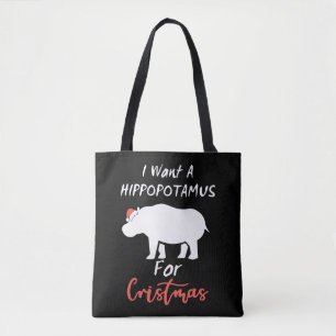 Jag vill ha Hippopotamus till jul Tygkasse