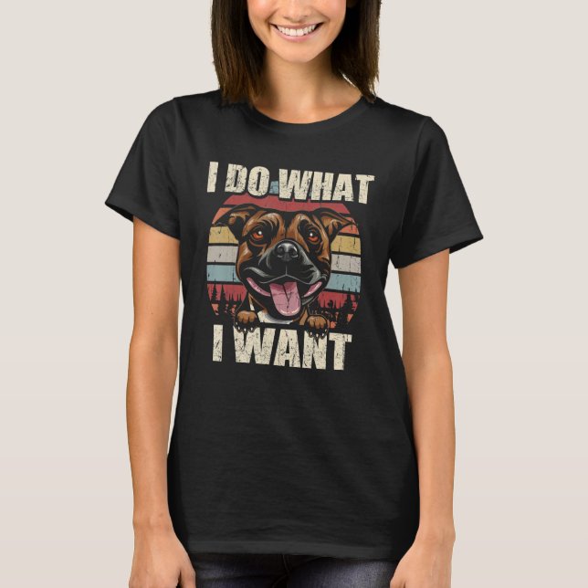 Jag vill ha Hund V T Shirt (Framsida)