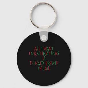 Jag vill ha jul är Donald Trump i Jail Nyckelring