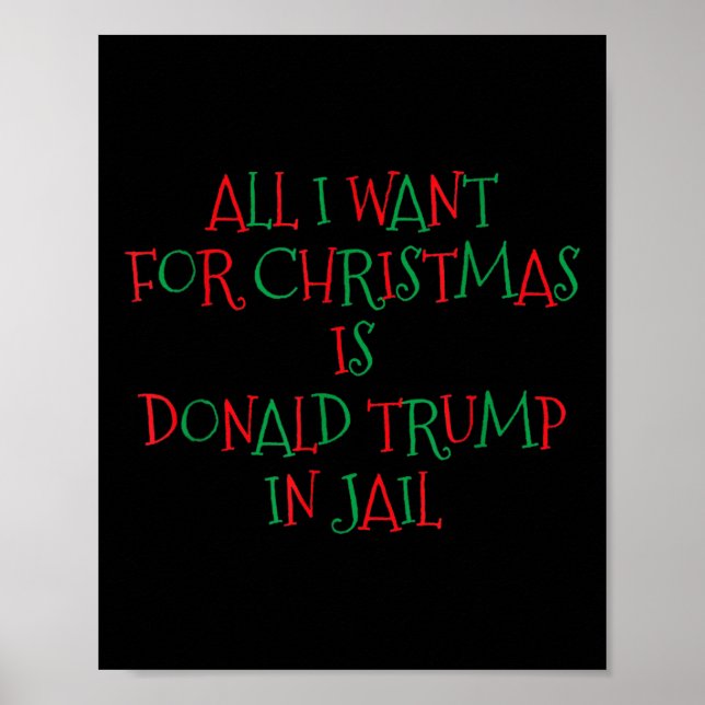 Jag vill ha jul är Donald Trump i Jail Poster (Framsidan)