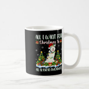 Jag vill ha jul är en Alaska Malamute Hund Xma Kaffemugg