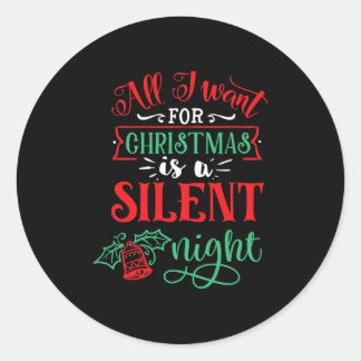 Jag vill ha jultomte.. runt klistermärke