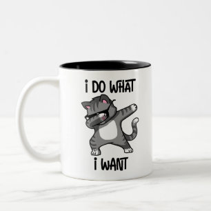 Jag vill ha kattägare Två-Tonad mugg