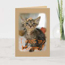 Jag vill ha min Mamma! Messy Kitten Card Kort