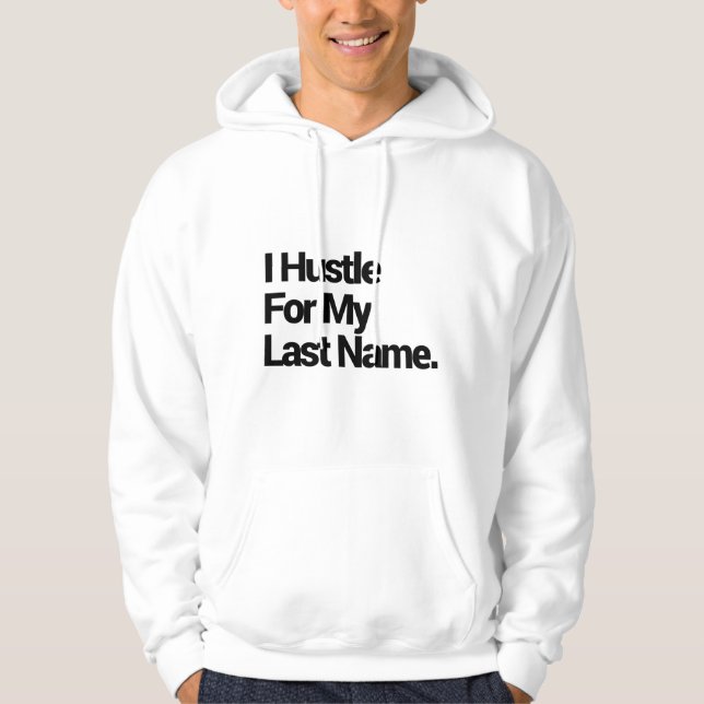 Jag vill ha mitt efternamn hoodie (Framsida)