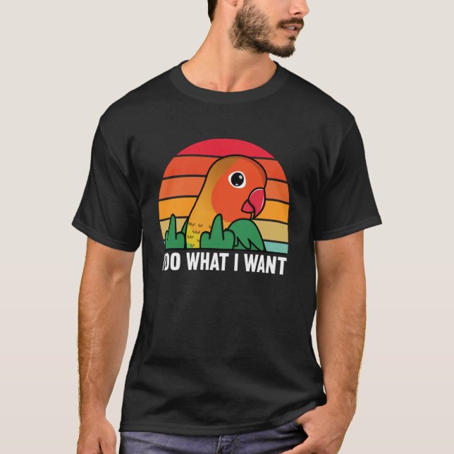 Jag vill ha papegoja I Fischer Lovebird T Shirt (Framsida)