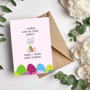 Jag vill ha Skutt på din morot Funny Glad påsk Helgkort