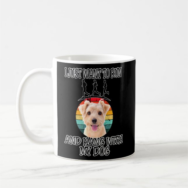 Jag vill ha Springa och Häng W Norfolk Terrier Kaffemugg (Vänster)