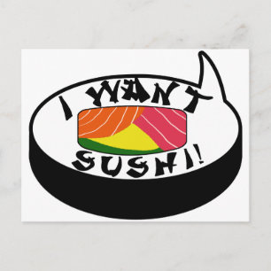 Jag vill ha Sushi Vykort
