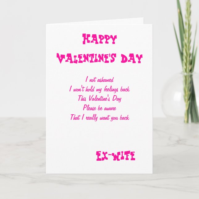 Jag vill ha tillbaka valentins dagskort helgkort (Framsida)