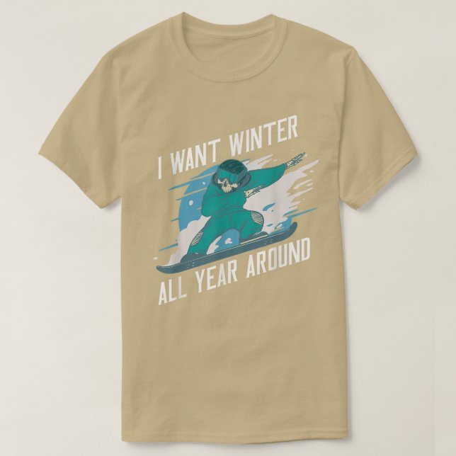 Jag vill ha vinter över hela året. t shirt (Design framsida)