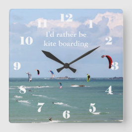 Jag vill hellre gå ombord. fyrkantig klocka