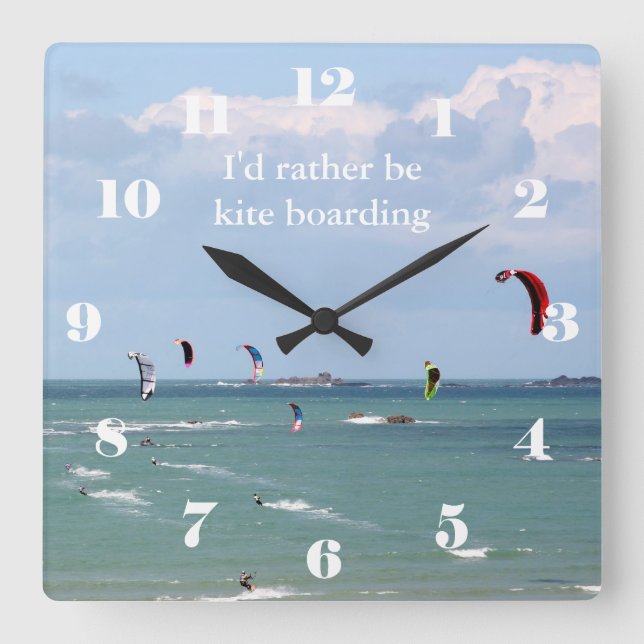 Jag vill hellre gå ombord. fyrkantig klocka (Framsida)