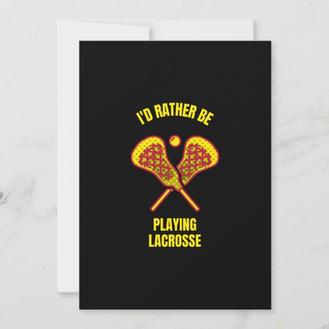 Jag vill hellre spela lacrosse lacrosse-sporten tack kort (Framsida)