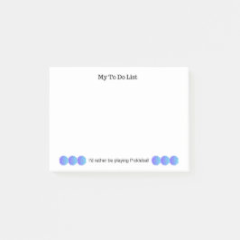 Jag vill hellre spela Pickleball 4x3 att göra Post-it Block
