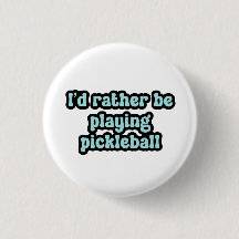 Jag vill hellre spela pickleball Blue Retro Text