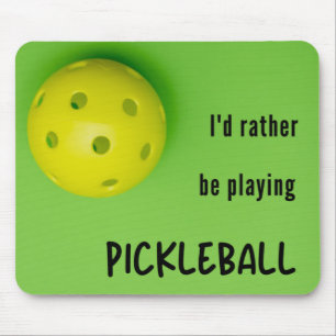Jag vill hellre spela pickleball, grönt musmatta