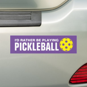 Jag vill hellre spela pickleball roligt anpassning bildekal