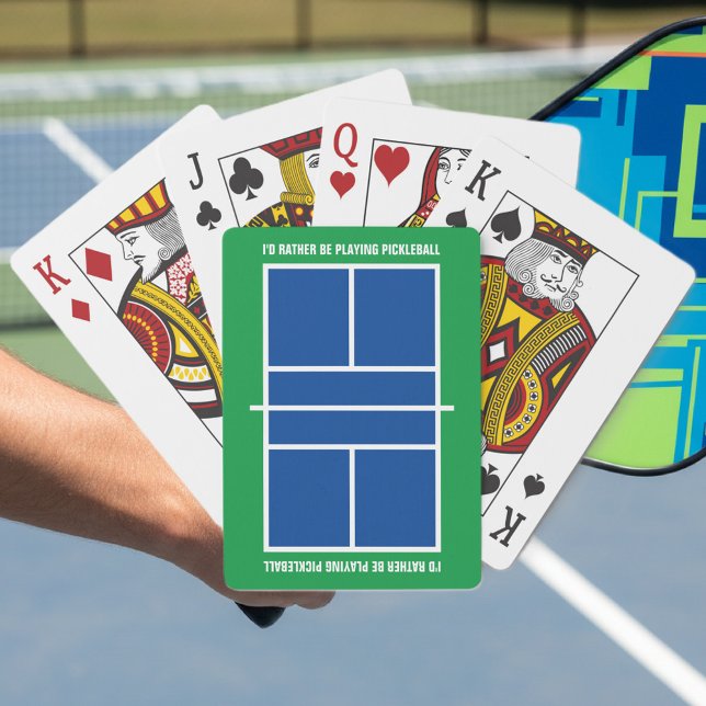 Jag vill hellre spela pickleball roligt anpassning casinokort (pickleball playing cards)