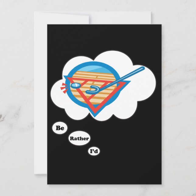 Jag vill hellre spela Shuffleboard Inbjudningar (Framsida)