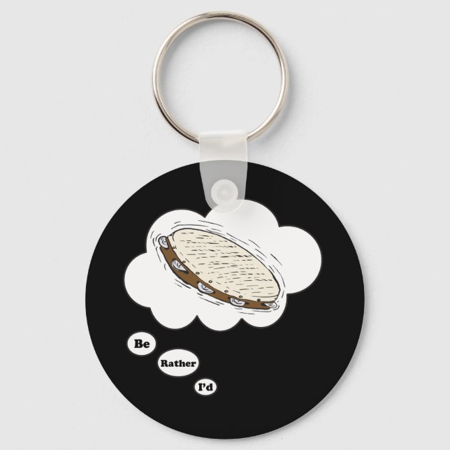 Jag vill hellre spela Tambourine 5 Nyckelring (Framsida)