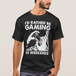 Jag vill hellre spela videospel för Online G T Shirt