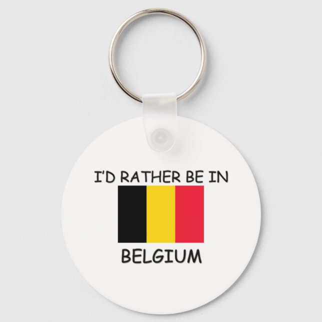 Jag vill hellre vara i Belgien Nyckelring (Framsida)