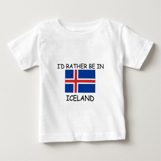 Jag vill hellre vara i Islandet Tee (Framsida)