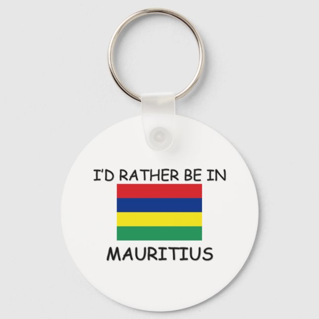 Jag vill hellre vara i Mauritius Nyckelring (Framsida)