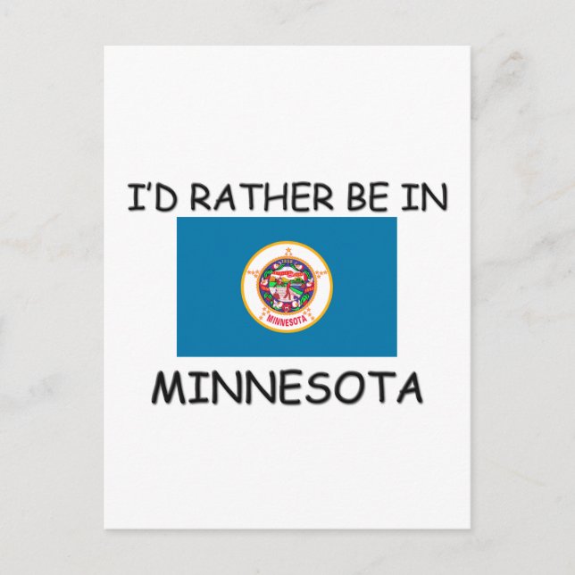 Jag vill hellre vara i Minnesota. Vykort (Framsida)