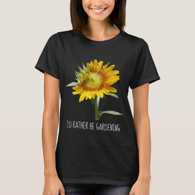Jag vill hellre vara , Solros T Shirt (Framsida)