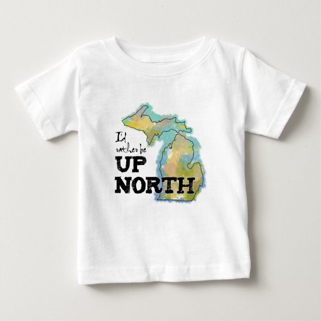 Jag vill hellre vara uppe i North Michigan Tee Shirt (Framsida)