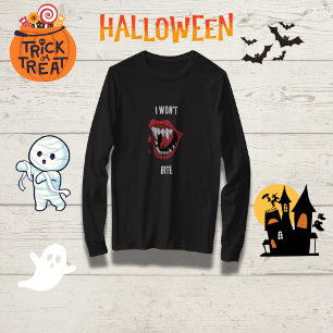 "Jag vill inte Bita" familjen Halloween T Shirt