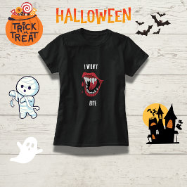 "Jag vill inte Bita" familjen Halloween T Shirt