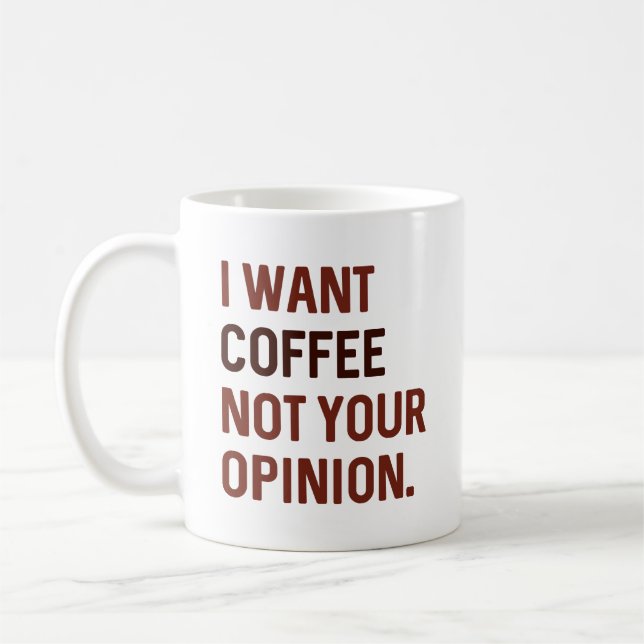 Jag vill inte ha kaffe kaffemugg (Vänster)