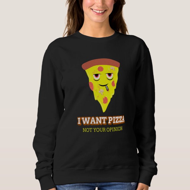 Jag vill inte ha Pizza T Shirt (Framsida)