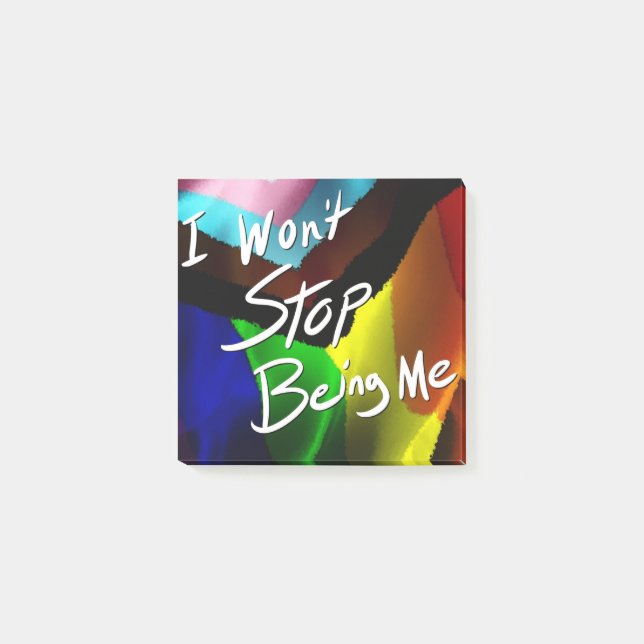  Jag vill inte sluta vara mig Post-it Block (Framsida)