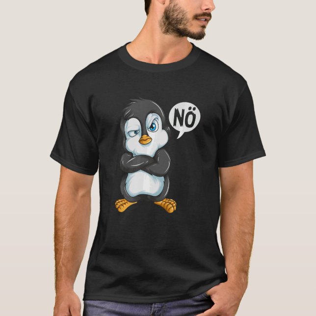 Jag vill inte vara i en dålig tidspenguins... t shirt (Framsida)