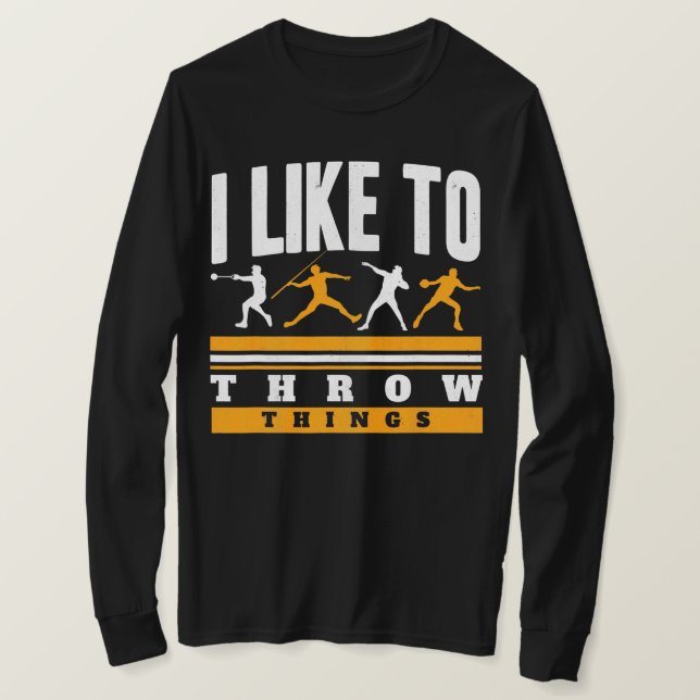 Jag vill kasta Sak-spåret och Fält-tornet T Shirt (Design framsida)