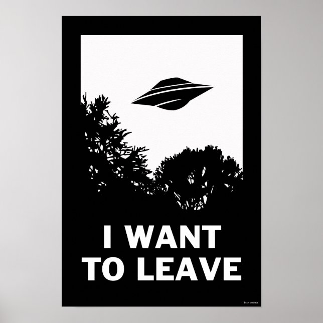 Jag vill Lämna Poster (Framsidan)