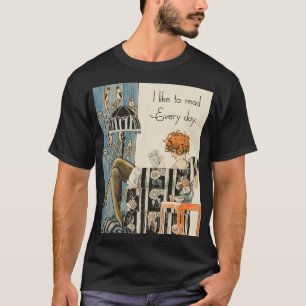 Jag vill läsa varje dag för Bok Älskare T Shirt