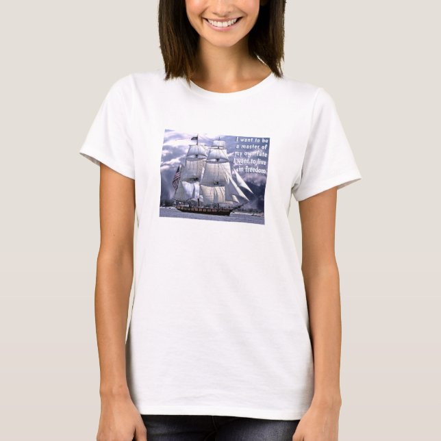 Jag vill leva i frihet (ljus) T-Shirt (Framsida)