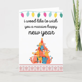 Jag vill önska dig en stor gott nytt år helgkort